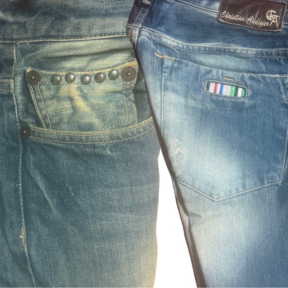“RARE” Christian Audigier Men's Denim Jeans 34/34 - Picture 11 of 13